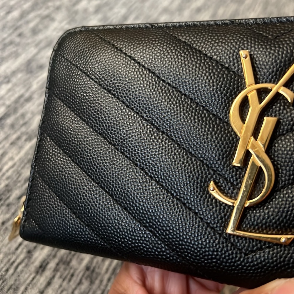A 248 - % Authentic Ysl Zippy Long Wallet - image 4